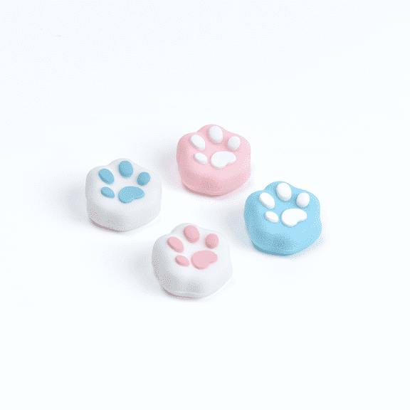 GeekShare Cat Paw Thumb Grip Caps, Soft Silicone Joystick Cover for Nintendo Switch/OLED/Lite, 4PCS