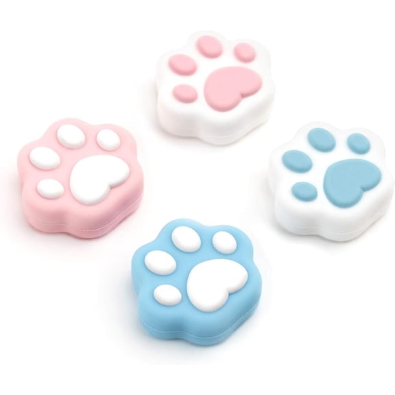 GeekShare Cat Paw Xbox One Thumb Grips, Thumbsticks Cover Set for Xbox X/S Controller Pink Blue