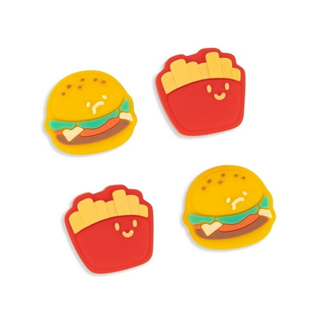 GeekShare Chips Burger Nintendo Switch Thumb Grips, Soft Silicone Joystick Caps for Nintendo Switch/OLED/Lite, 4PCS