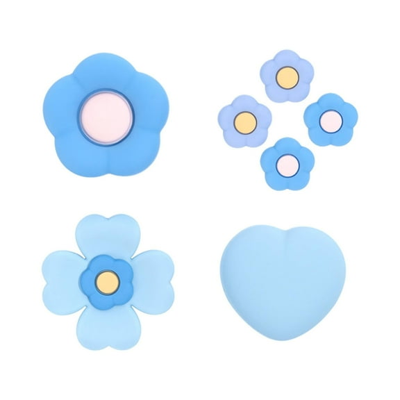 GeekShare Cross D-Pad Caps Thumb Grip,ABXY Key Button Sticker for Nintendo Switch/OLED Heart Flower