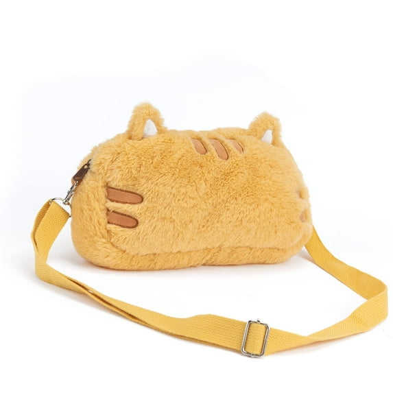 GeekShare Cute Fat Cat Plush Bag , Cartoon Carrying Case Compatible with Nintendo Switch/OLED and Accessories