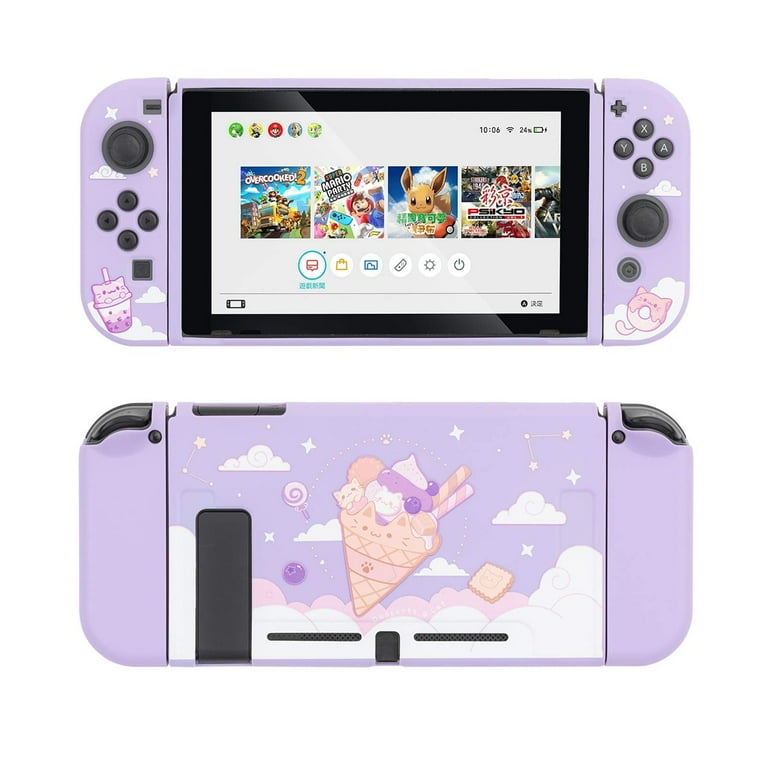 GeekShare Nintendo Switch Case Ice Cream Cat Soft TPU Cover