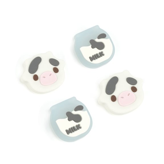GeekShare Cute Nintendo Switch Thumb Grips, Soft Silicone Joystick Caps for Nintendo Switch/OLED/Lite, 4PCS - Dairy Cow