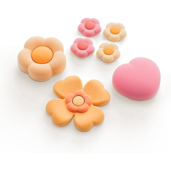 GeekShare D-Pad Button Caps Joystick Cover ABXY Key Button Sticker for Switch 2(2025) Heart Flower