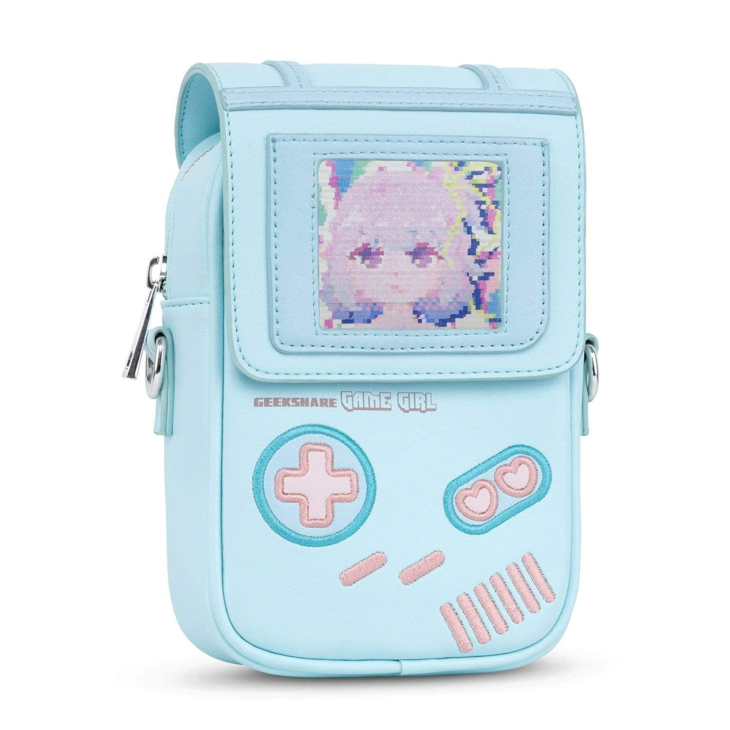 GeekShare Game Girl Crossbody Bag for Nintendo Switch 2017 Console Accessories Fashion & Light, Blue