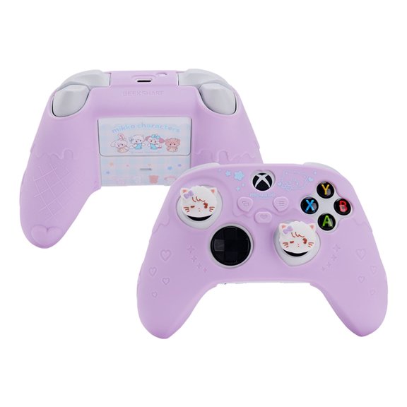 GeekShare Mikko Controller Skin Grips Set Silicone Protective Cover Case for Xbox Series S/X Purple