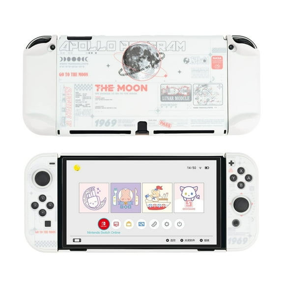 GeekShare Moon Exploration Protective Case for Nintendo Switch OLED Model 2021 Console & Joy Con