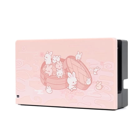 GeekShare Nintendo Switch Dock Cover - Anti Scratch Hard Replacement Shell for Nintendo Switch Dock(Steamed Bun Rabbit)