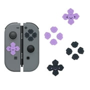GeekShare Pastel Cross D-Pad Button Caps Set ABXY Key Sticker for Nintendo Switch/OLED Joy-Con Silicone (Spooky Cat)