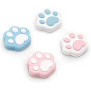 GeekShare PS5 Thumb Grips Thumbstick Caps for SwitchPro/PS4 4PCS Pink&Blue Cat Paw Irregular Shape
