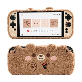 GeekShare Plush Bear Protective Case Compatible with Switch 2025 Console and Joy-Con Anti-Scratch
