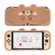 GeekShare Plush Bear Protective Case for Switch OLED Console and Joy-Con Anti-Scratch