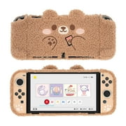 GeekShare Plush Bear Protective Case for Nintendo Switch OLED Console and Joy-Con Anti-Scratch
