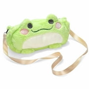 GeekShare Plush Carrying Case Portable Travel Bag with a Shoulder Strap for Switch - Cute Frog