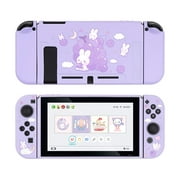 GeekShare Protective Case for Nintendo Switch Console & JoyCon Soft TPU Shell Cover - Grape Bunny