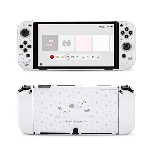 GeekShare Protective Case for Switch OLED Model 2021 Console & Joy Con Star Angel Cat