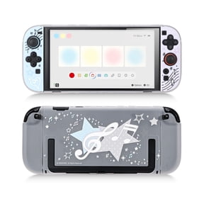 GeekShare Protective Case for Switch 2, Frosted White Detachable Hollow Shell Memory of Music Notes