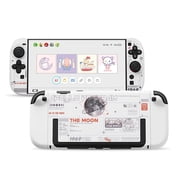 GeekShare Slim Protective Case for Switch 2 Console and JoyCon Cover Hard Skin Moon White