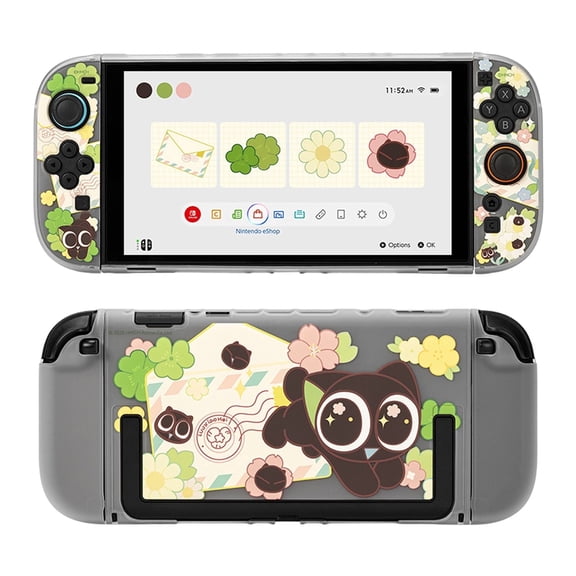 GeekShare Slim Protective Case for Switch 2 Console and JoyCon Cover Hard Skin Spring Flowers