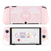 GeekShare Stars Wings Protective Case for Nintendo Switch OLED, Pink & Yellow