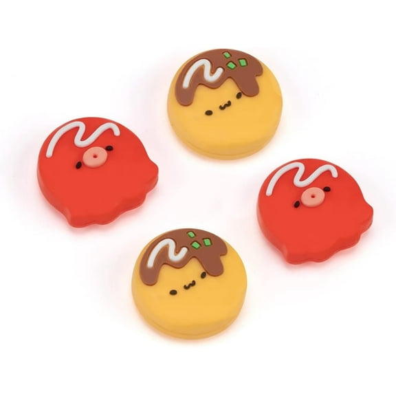 GeekShare Thumb Grip Caps Soft Silicone Joystick Cover for Nintendo Switch/OLED/Lite 4PCS -Takoyaki