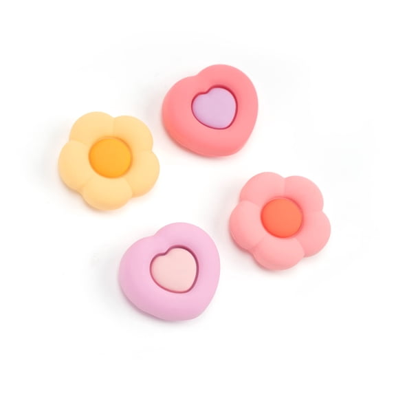 GeekShare Xbox One Controller Thumb Grips Soft Silicone Thumbstick Cover Caps Set 4 Pcs Heart Flower