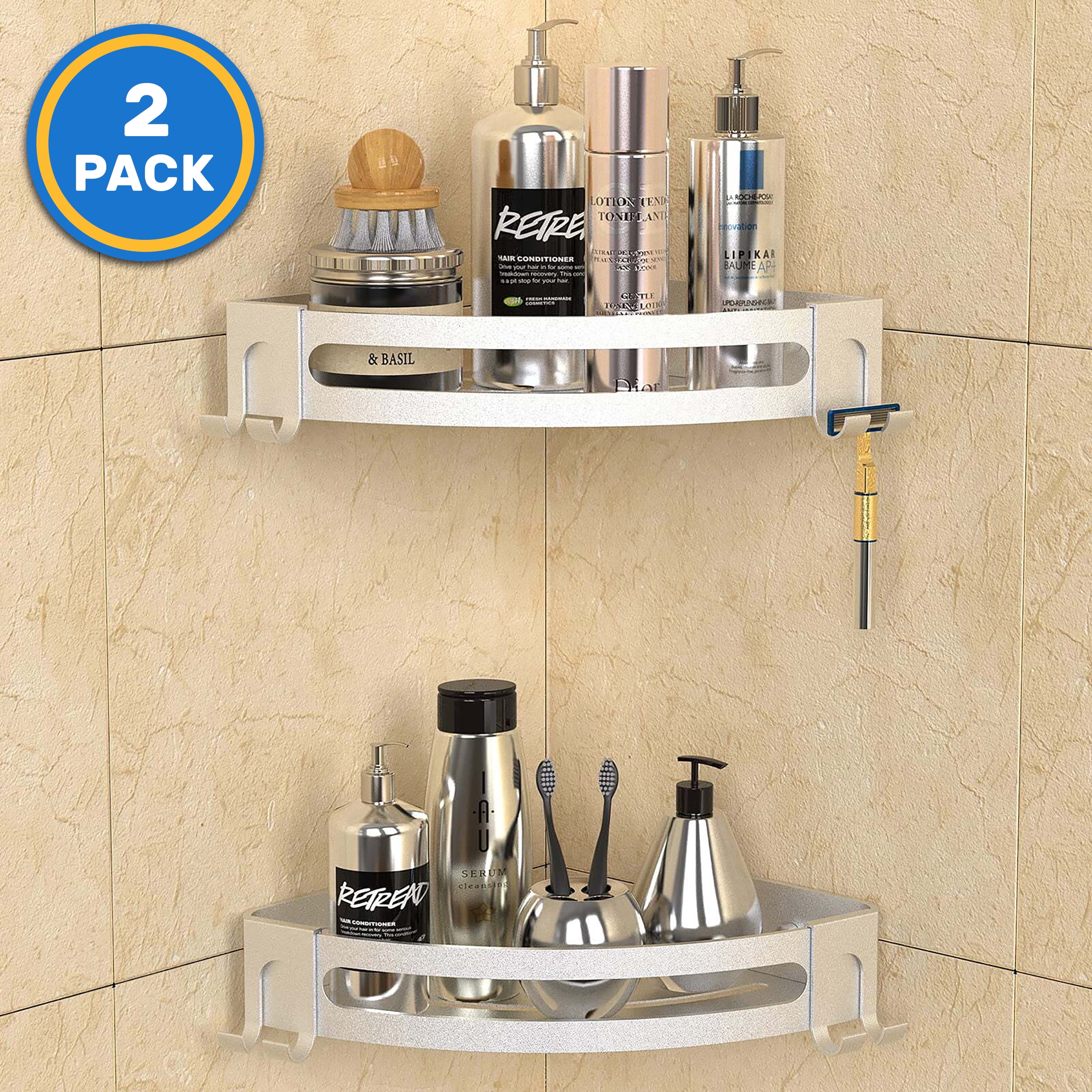 Walmart Razor Shelf GeekDigg Bath Storage Organizer, 2 Pack Corner Shower Caddy, Adhesive ...