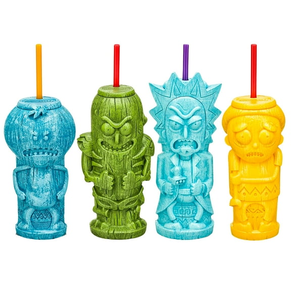 Geeki Tikis Rick and Morty Plastic Tumbler Set of 12
