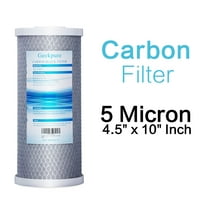 Geekpure 10-Inch Carbon Block Replacement Filter for Whole House Water Filtration-4.5" x 10"-5 Micron