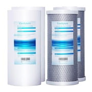 Geekpure 10 Inch Whole House Replacement Water Filters Set with PP Sediment and Carbon Block -4.5x 10-5 Micron