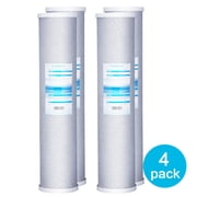 Geekpure 20 inch Universal Compatible Carbon Block Water Filter Reduce Chlorine Taste Odors- 4.5 inch x 20 inch (4 Pack)