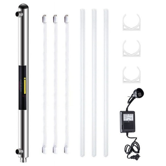 Geekpure 55W Whole House Ultraviolet Sterilizer Water Filter UV Water Purifier with Extra 2 UV Filter +2 Quartz Sleeve(12 GPM)