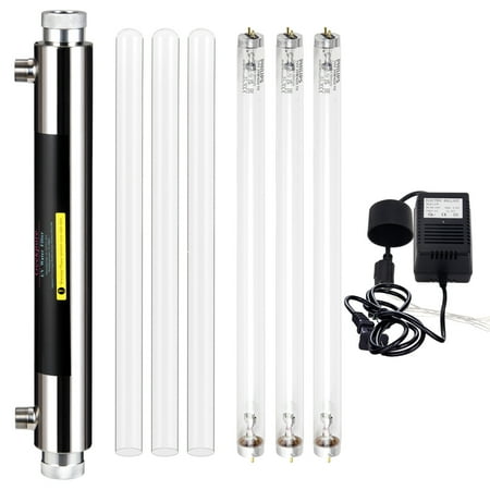 Geekpure Whole House U-V 6 GPM Water Filter System–Water Purifier with 3 UV Filter + 3 Quartz Sleeve (25 Watt)