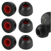 Geekria 3 Pairs Comfort Memory Foam True Wireless Earbuds Ear Tips Compatible with 4.5-6.3mm in-Ear Earphones Nozzle Blocking Noise Foam Tips / Earbud Ear Tips / Tips Eartips L Size / Short
