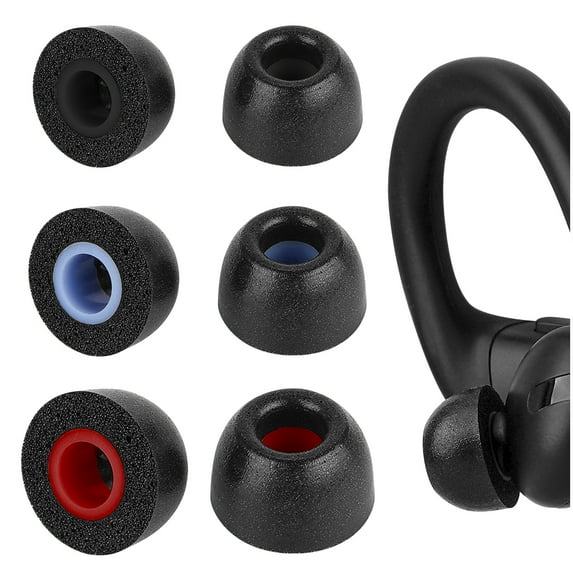 Geekria 3 Pairs Comfort Memory Foam True Wireless Earbuds Ear Tips Compatible With 4.5-6.3mm in-Ear Earphones Nozzle Blocking Noise Foam Tips / Earphone Eartips (S/M/L-Short)
