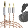 thumbnail image 1 of Geekria 4.4mm Balanced Cable Compatible with HIFIMAN Sundara-C, SUNDARA, HE4XX, 400i, HE1000V2, Denon AH-D600, AH-D7200, 5N OCC Braided Silver Plated Audio Cord (4.4mm to Dual 3.5mm Male / 5ft), 1 of 6