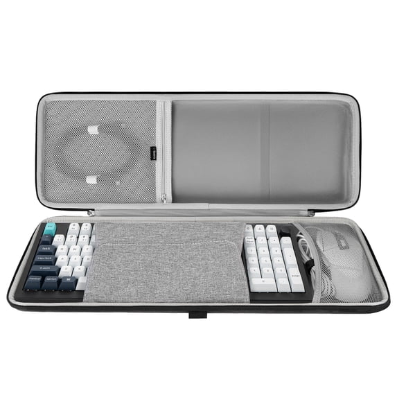 Geekria 90%-96% Keyboard and Mouse Case, Hard Shell Travel Carrying Bag for 100 Keys Computer Mechanical Keyboard and Mouse Combo Case, Compatible with ASUS ROG Strix Scope II 96, AULA F99