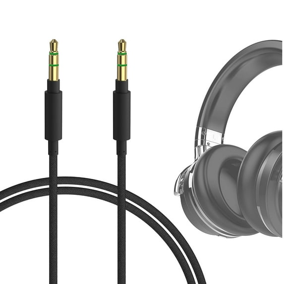 Geekria Audio Cable Compatible with COWIN E8 SE7 E7PRO E7, Anker Soundcore Space One, Space Q45, Life Q30, Life Q20, Life Q20i, H30i Cable, 3.5mm Braided Nylon Replacement Stereo Cord (4 ft/1.2 m)