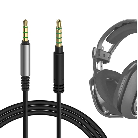 Geekria Audio Cable Compatible with Astro A40 tr, A40, A30, A10 Gen 2, A10 Gaming Headsets Cable, 3.5mm Aux Replacement Stereo Cord (6 ft/1.7 m)