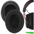 thumbnail image 1 of Geekria Comfort Extra Thick Mesh Fabric Replacement Ear Pads Compatible with HyperX Cloud III, Cloud II,  Alpha, Cloud Flight, Stinger Headphones, Ear Cushions (Black), 1 of 6