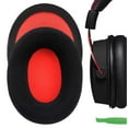 thumbnail image 1 of Geekria Comfort Velour Replacement Ear Pads Compatible with HyperX Cloud III, II Gaming, Flight, FlightS, Stinger, Alpha, AlphaS Headphones, Ear Cushions (Black Red), 1 of 6