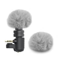 thumbnail image 1 of Geekria for Creators Furry Windscreen Compatible with RODE VideoMicro, VideoMic Me, VideoMic Me-C, Mic DeadCat Wind Cover Muff, Windbuster, Windjammer, Fluff Cover Windshield (Grey / 2 Pack), 1 of 6