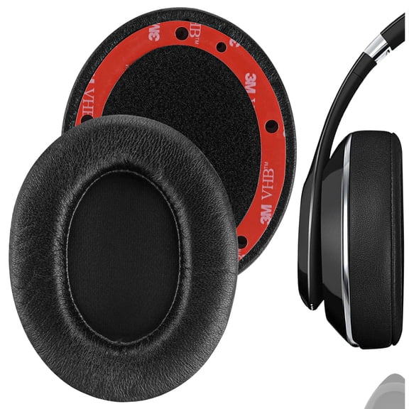 Geekria Elite Sheepskin Replacement Ear Pads for Beats Studio 2 (B0501) Headphones Ear Cushions, Headset Earpads, Ear Cups Repair Parts (Black)