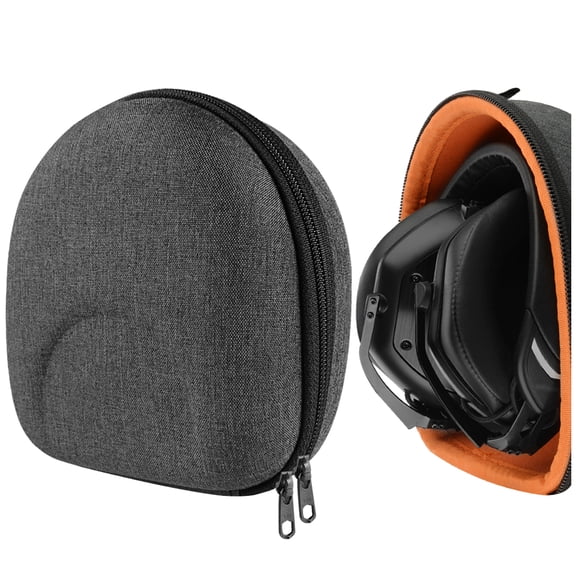 Geekria Shield Headphone Case Compatible with V-MODA Crossfade 3, Crossfade 2, Crossfade XS, Replacement Hard Shell Travel Carrying Bag with Cable Storage (Dark Grey)