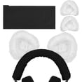 thumbnail image 1 of Geekria NOVA Knit Fabric Headband Cover and Cat Ears Attachment Set Compatible with Razer, SteelSeries, HyperX, Sennheiser, ASTRO, Sony, Logitech, ATH Headphones (White), 1 of 6