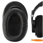 Geekria PRO Extra Thick Replacement Ear Pads for Audio-Technica ATH-M50X/ M50xBT2/ M60X/ M40X/ M30X/ M20X/ M10X Headphones, Ear Cushions, Repair Parts Black
