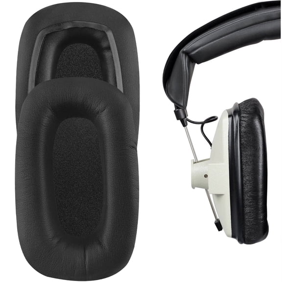 Geekria QuickFit Replacement Ear Pads Compatible with Beyerdynamic DT100, DT102, DT108, DT109, DT190, DT150 Headphones Ear Cushions, Repair Parts (Black)