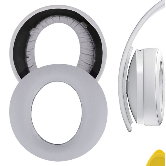 Geekria QuickFit Replacement Ear Pads for New Version 2018, PS4 Gold Wireless 500 Million Limited Edition Headphones (Grey)