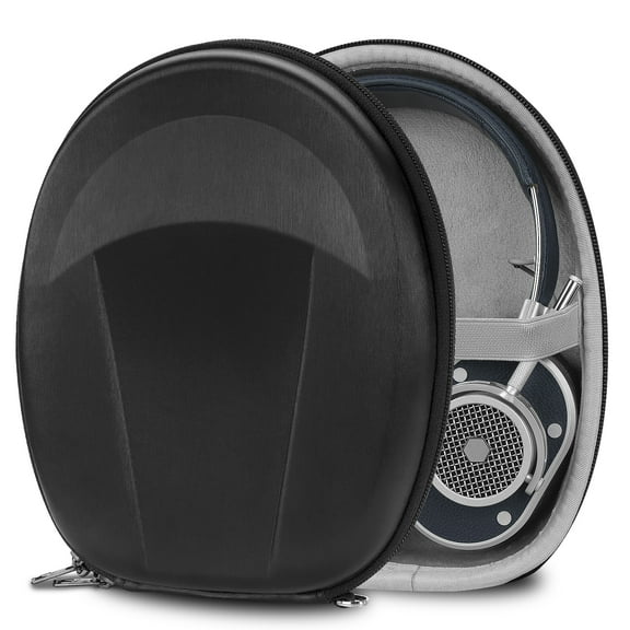 Geekria Shield Case Compatible with Master & Dynamic MW65, MW60, M&D MW50+, MG20, MH40 Wireless Headphones, Replacement Protective Hard Shell Travel Carrying Bag with Cable Storage (Black)