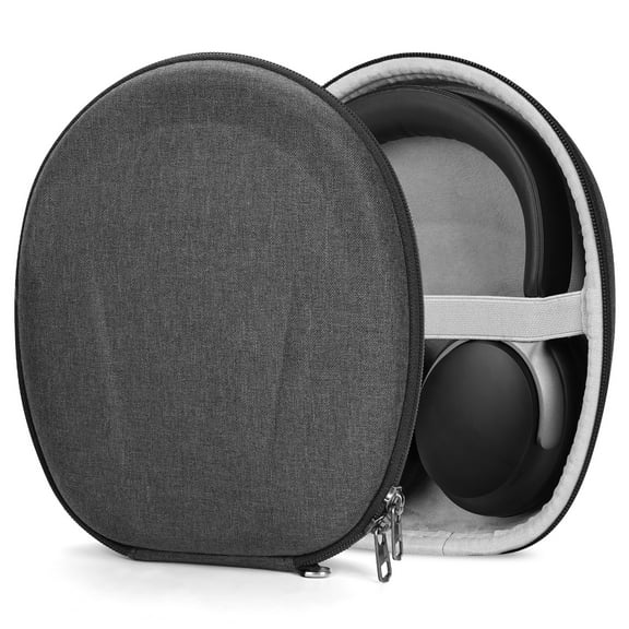 Geekria Shield Case Compatible with Boses QuietComfort Ultra, QuietComfort, QC45, QC35, QC25, QC15, QCSE Case, Replacement Protective Hard Shell Travel Carrying Bag with Cable Storage (Grey)